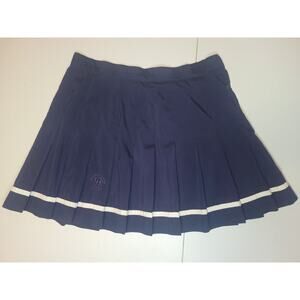 Vintage Wimbledon Navy Pleated Tennis Skirt w/ White Trim Size 8 Tennis Croquet